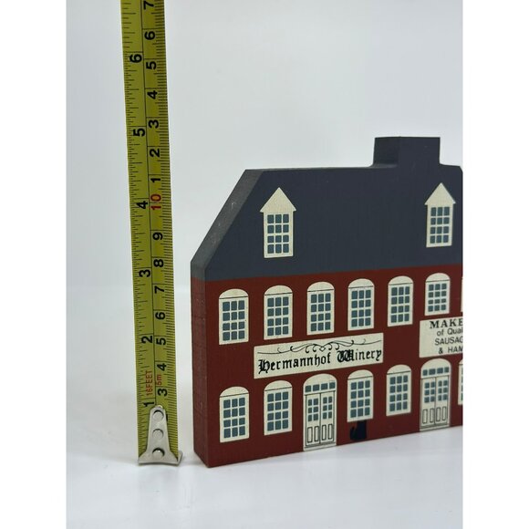 VTG The Cats Meow 1988 Hermannhof Winery Tradesman Series Wood Block 4.75" - Picture 4 of 4